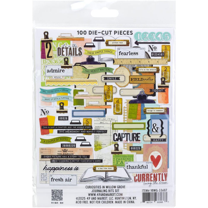 Curiosities In Willow Grove Ephemera Set - Journaling Bits