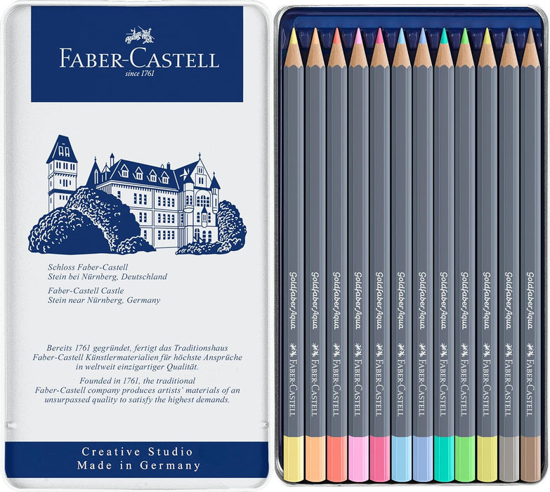 Faber-Castell Goldfaber Aqua Watercolour Pencils (12pcs) - Pastel