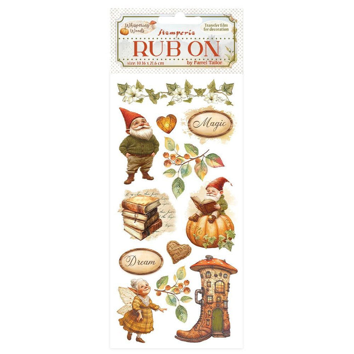 Whispering Woods Rub-On - Gnome