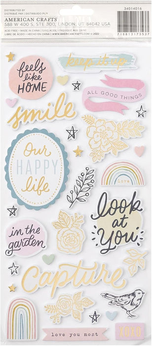 Happy Life Thickers Stickers