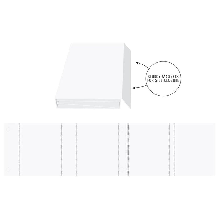 49 And Market Create-An-Album Quadruple Flip Album Base - White