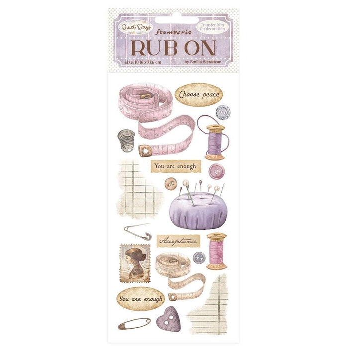 Quiet Days Rub-Ons - Sewing
