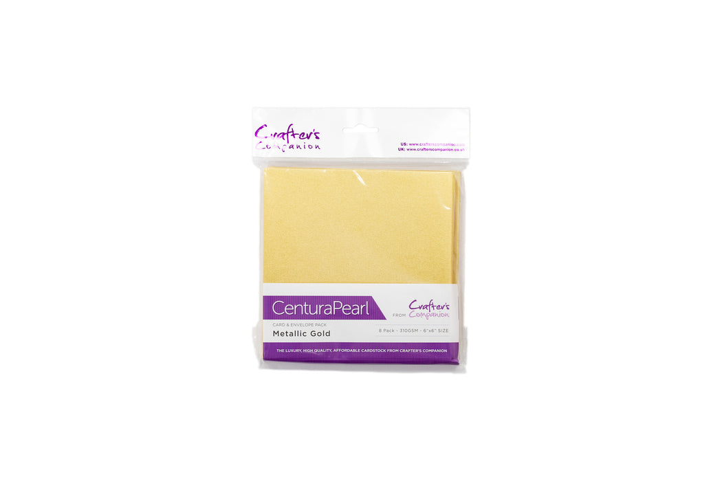 CenturaPearl Card & Envelopes 6"x6" - Gold