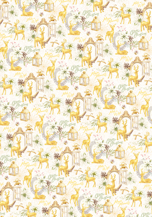 SPARKLING CHRISTMAS VELLUM PAPER PATTERNS A4