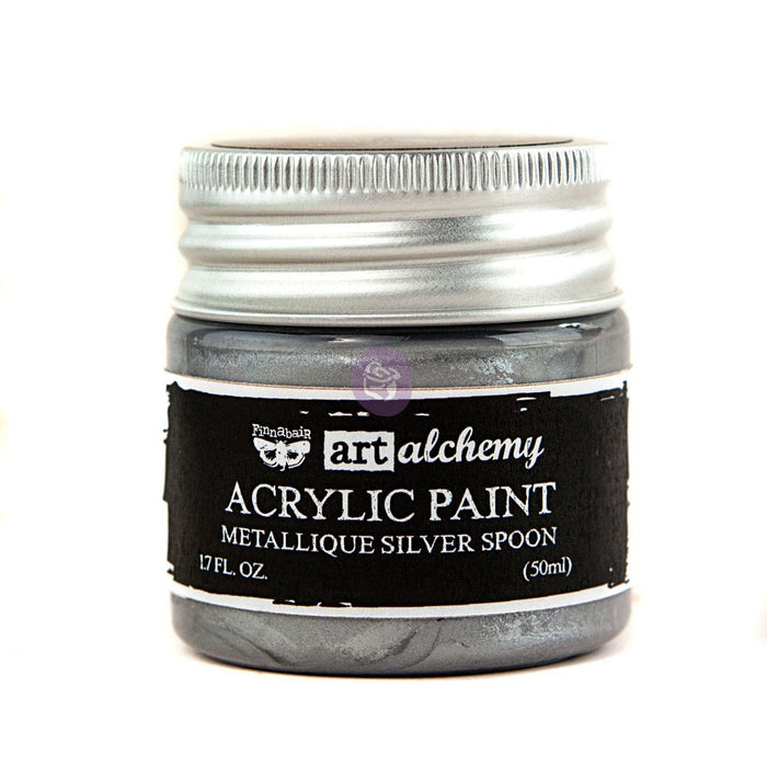 Finnabair Art Alchemy Acrylic Paint - Metallique Silver Spoon