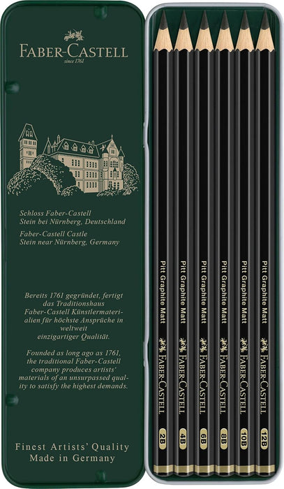 Pitt Graphite Matt Pencils (6pcs)