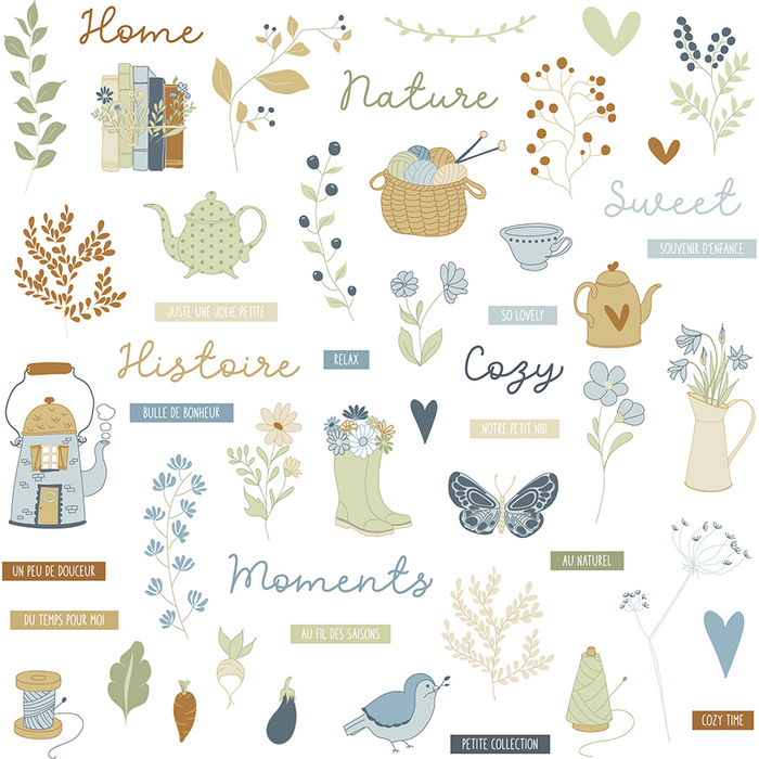Cozy Cottage Die-cuts shapes and words