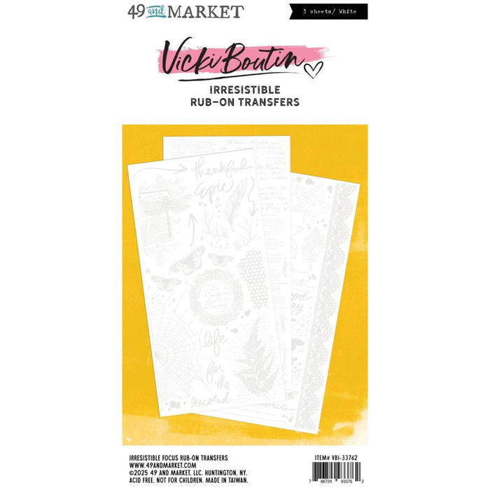 Irresistible Focus Rub-On Transfer Set