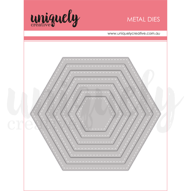 Stitched Nesting Hexagons Die