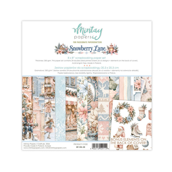 SNOWBERRY LANE 8 X 8 PAPER SET