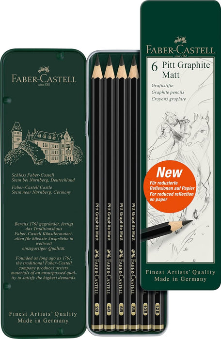 Pitt Graphite Matt Pencils (6pcs)