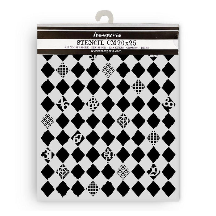 Furry Friends Stencil - Rhombus Pattern