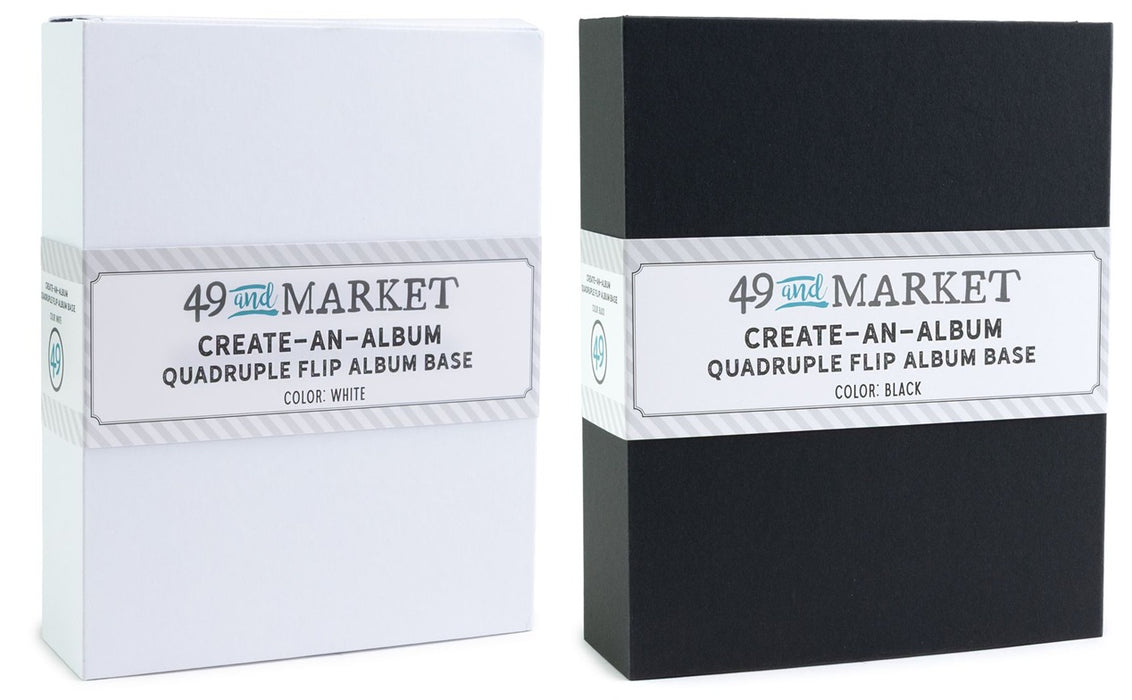 Create-An-Album Quadruple Flip Album Base -49 And Market- Available in 2 Colours