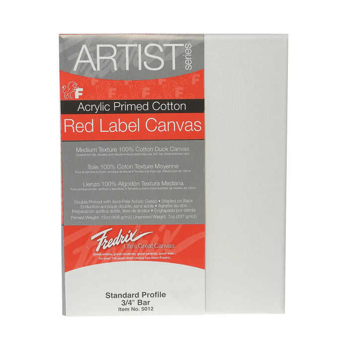 Red Label Stretched Canvas - 10"X10"