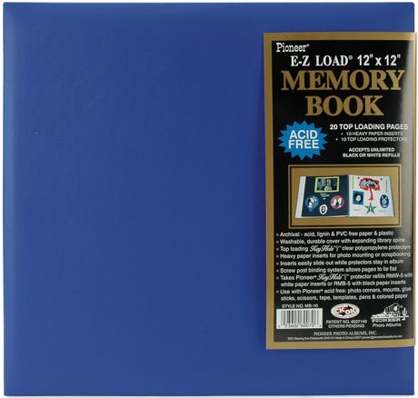 Pioneer Leatherette Post Bound Album 12"X12" - Available in 8 colours