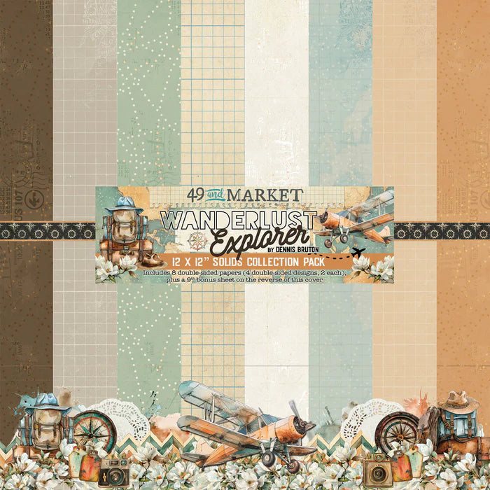 Wanderlust Explorer Solids Collection Pack 12"X12"