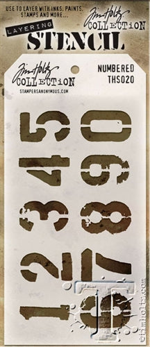 Tim Holtz Layering Stencil - Numbered