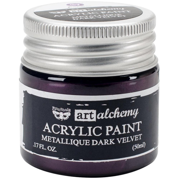 Finnabair Art Alchemy Acrylic Paint - Metallique Dark Velvet