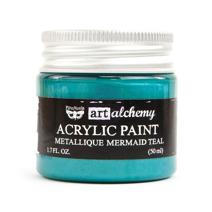 Finnabair Art Alchemy Acrylic Paint - Metallique Mermaid Teal