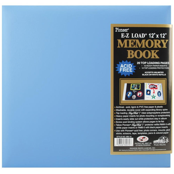 Pioneer Leatherette Post Bound Album 12"X12" - Available in 8 colours