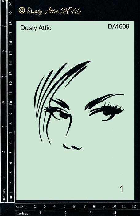 Dusty Attic Face Stencil #1