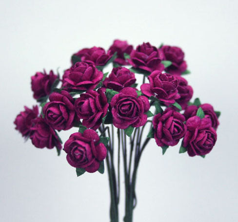1cm Roses - Fuschia