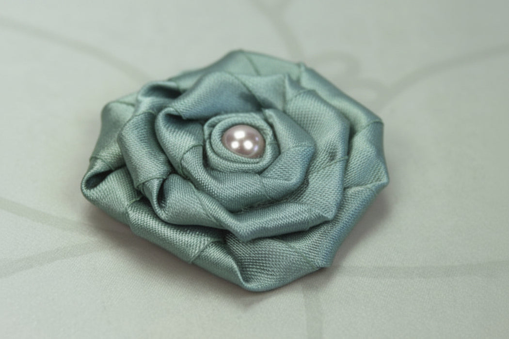 Satin Rosette - Sage