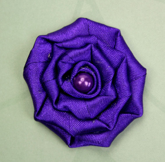 Satin Rosette - Purple
