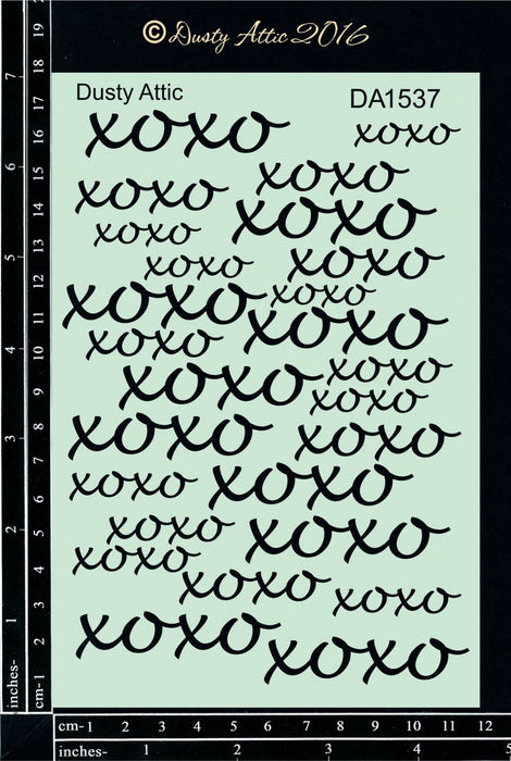 Dusty Attic XOXO Stencil