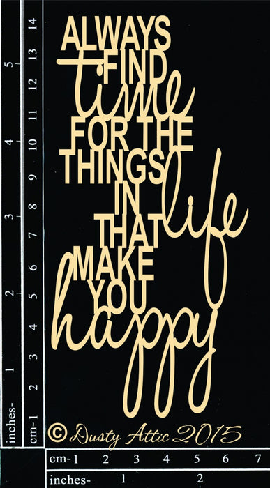 Always find time....