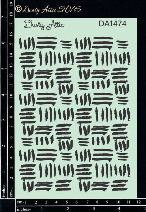 Dusty Attic Checker plate Stencil