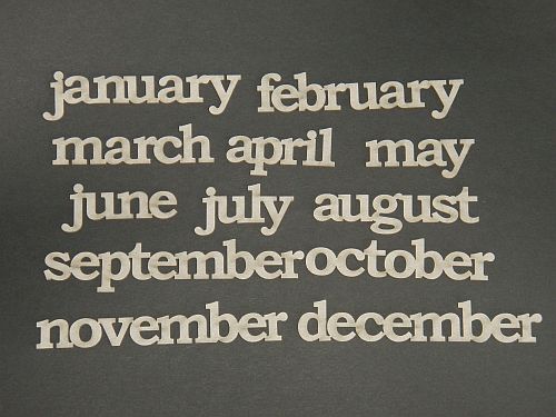 Calendar Months 12pc