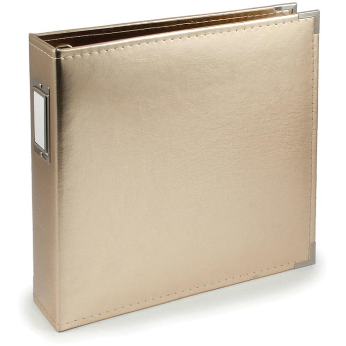 We R Classic Leather 3-Ring Binder 12"X12" - Gold