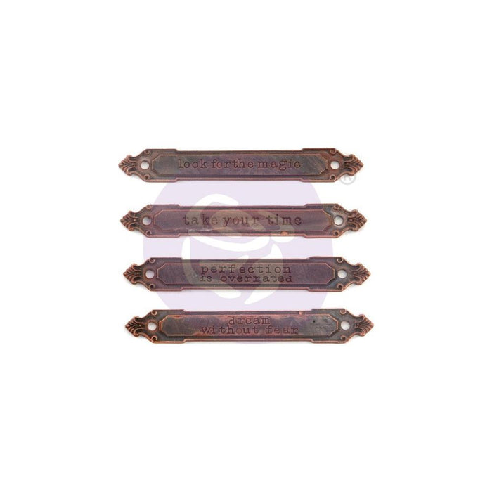 Mechanicals Metal Embellishments - Rusty Labels