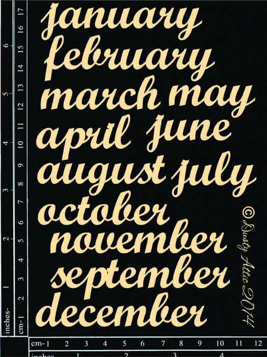 Calendar months mini