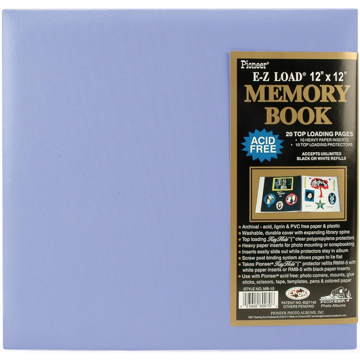 Pioneer Leatherette Post Bound Album 12"X12" - Available in 8 colours