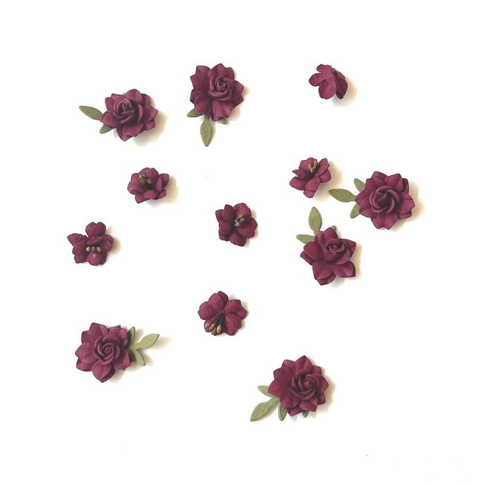 Florets Paper Flowers - Plum