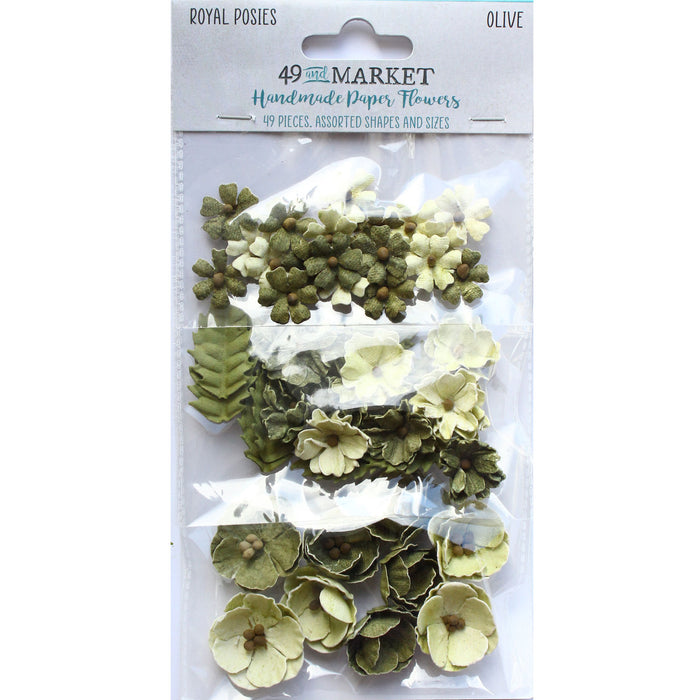 Royal Posies – Olive Paper Flowers