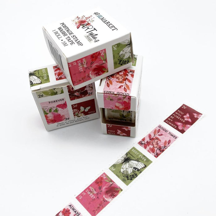ARToptions Rouge Postage Stamp Washi Tape Roll