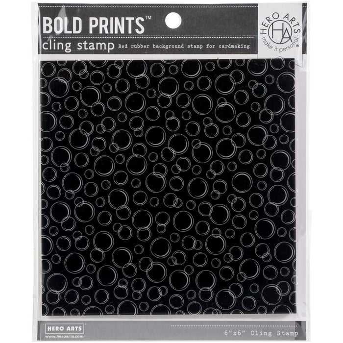Cling Stamp - Inverse Bubbles Bold Prints
