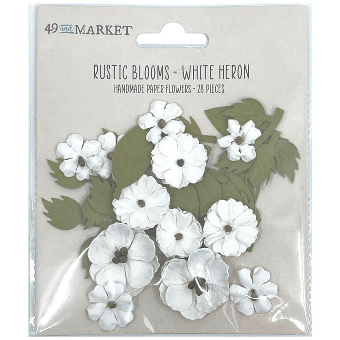 Rustic Blooms Paper Flowers - White Heron
