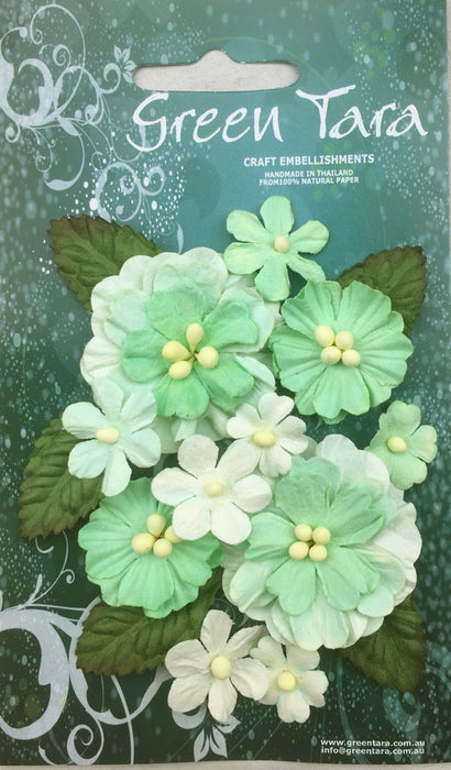 Pastel Flowers - Green