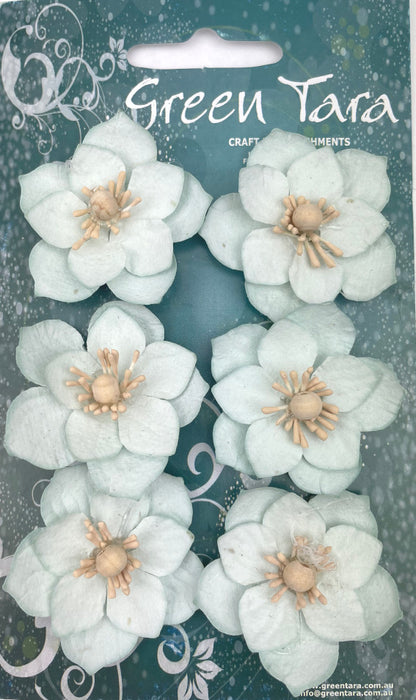 Lotus Paper Flowers - Ice Blue