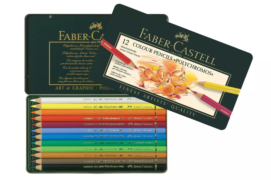 Faber-Castell Polychromos Artists Colour Pencils (12)