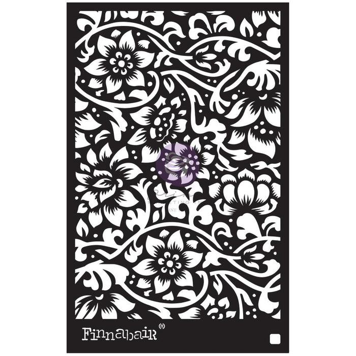 Finnabair Stencil 6"X9" - Bindweed Wallpaper