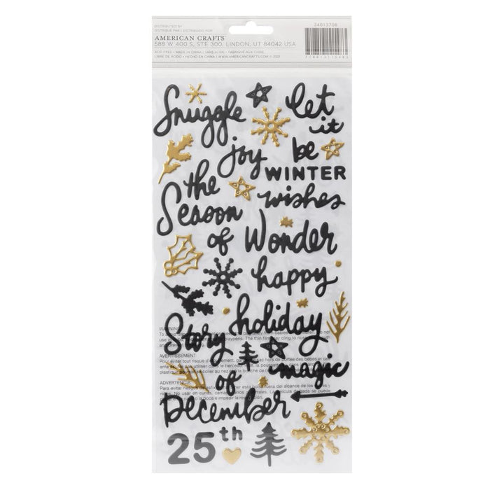 Evergreen & Holly Thickers Stickers - Joyful