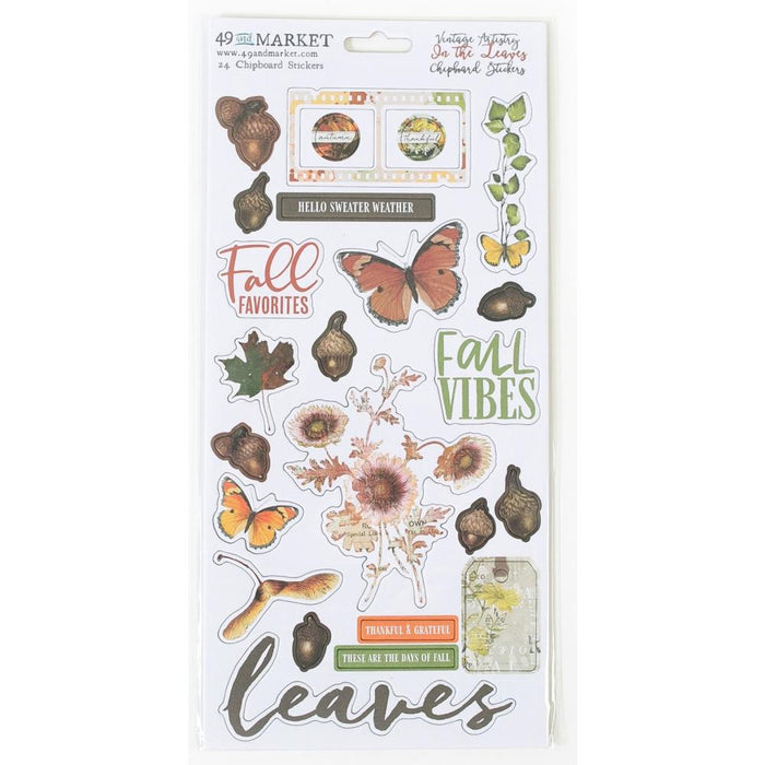 Vintage Artistry In The Leaves – Chipboard Stickers