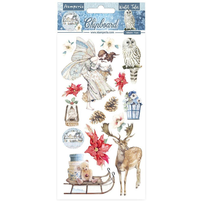 Winter Tales Adhesive Chipboard