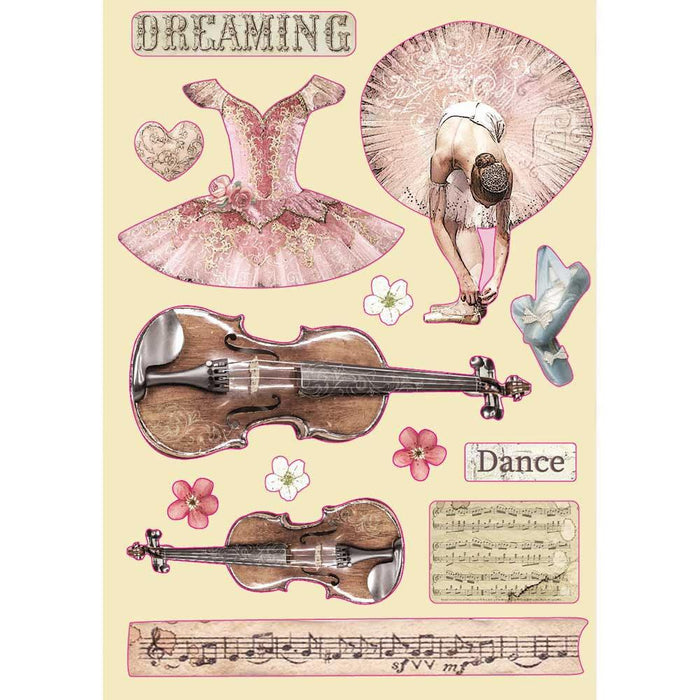 Passion Wooden Shapes A5 - Violin & Dance