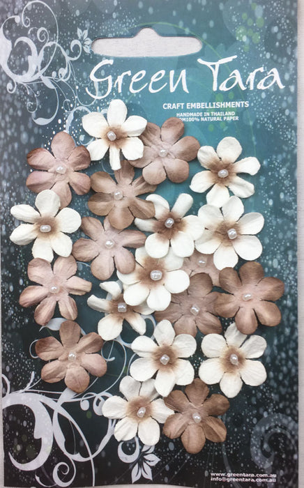 Mini Flowers - Mushroom Tones